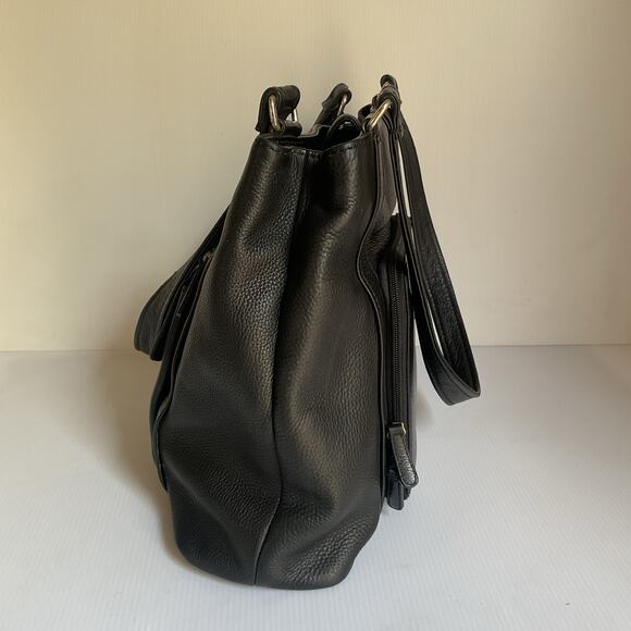 Fossil Leather Tote Bag – Black Vintage Y2K Large Purse - Picture 3 of 11